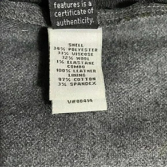 Diane Von Furstenberg Dawn Shorts 0 Grey Casual Luxury Wool Blend Leather Trim - Picture 8 of 9